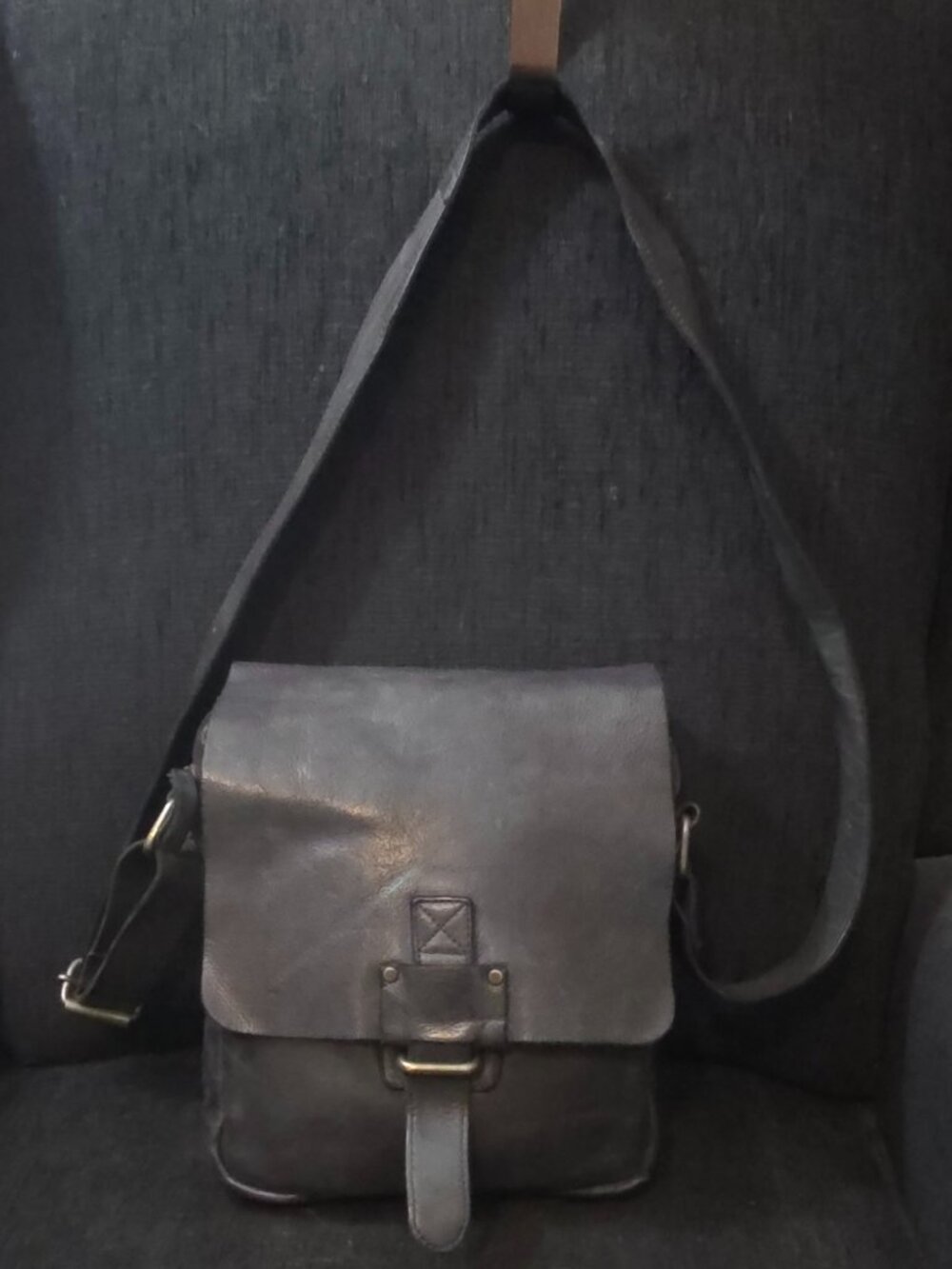 Harbour 2nd For Anthropologie Black Leather Crossbody Bag